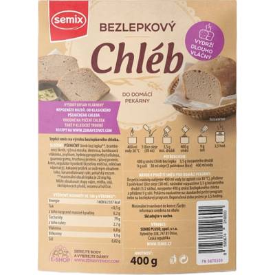 Semix Bezlepkový chléb 400 g – Zboží Dáma