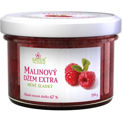 Grešík džem Malinový extra menej sladký 210 g