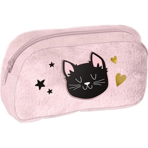 PASO Плюшен несесер Paso Black Cat - 1 цип (PP26BC-045)