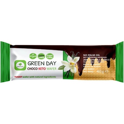Green Day Кето Вафла Green Day Шоколадова Без Глутен 20бр х 40гр