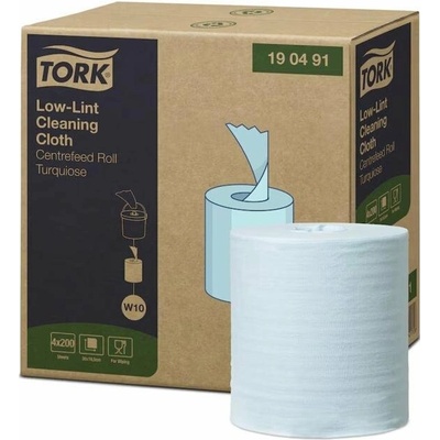 Tork Low-Lint jednovrstvové tyrkysové W10 rolka 4 x 60 m