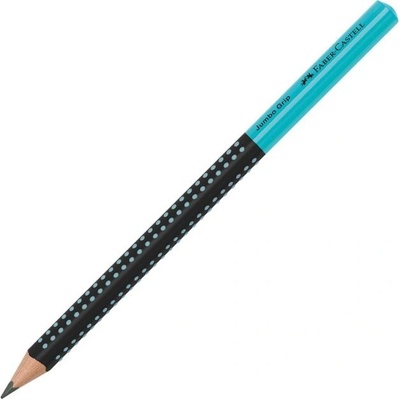 Faber-Castell Grip Jumbo/HB Two Tone čierna/tyrkysová 12ks