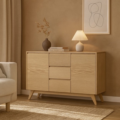 Nábytek z lesa Dubová komoda DB12 60´s Collection 150 x 95 x 43 cm