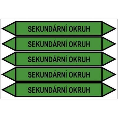 Značení potrubí, sekundární okruh PZG 008646