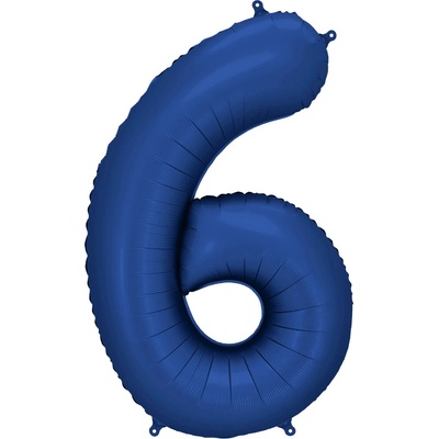 Party Deco Foliová číslice Saténová tmavě modrá, Navy 6 86 cm