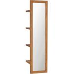 vidaXL Стенно огледало с рафтове, 30x30x120 см, тиково дърво масив (289070)