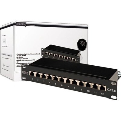 ASSMANN DIGITUS пач панел 1HE 12 портов Cat6 ClassE за екран (DN-91612S)