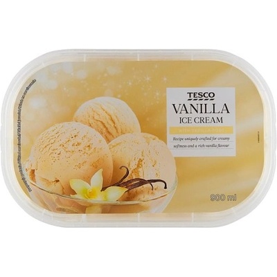 Tesco Smotanový mrazený krém vanilkový 900 ml