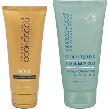 Cocochoco Gold Brazilský keratin 100 ml + 150 ml čistící šampon dárková sada