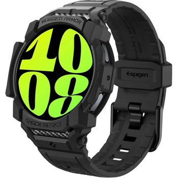 Spigen Калъф с Каишка за Samsung Watch 7 44 mm, Spigen Rugged Armor Pro Case, Черен (ACS08338)