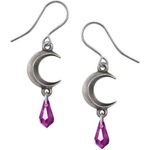 Alchemy gothic Обици ALCHEMY GOTHIC - Tears Of The Moon- Amethyst Tear - E477A