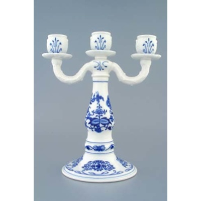 Cibulák - Svietnik trojramenný 25 cm - originálny cibuľový porcelán I. akosť