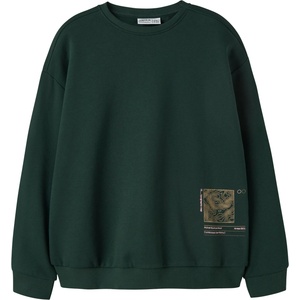 NAME IT Детски пуловер Name it Kid's L/S Relax Sweat Jumper - Pine Grove - размер 134/140 (EU) (704-6362-0311)