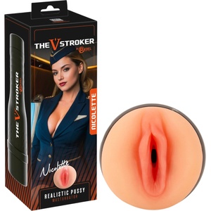 Rebel The V-Stroker Nicolette - реалистичен мастурбатор вагина (телесен цвят) - lovesexshop