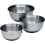 Brabantia Купи за бъркане комплект Brabantia 1L+1.6L+3L, Matt Steel/Black, 3 броя (646899)