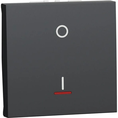 Schneider Electric SE Двуполюсен ключ 16А с индикатор 2 мод. цвят Антрацит Unica - NU326254S (NU326254S)