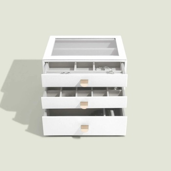 Stackers šperkovnice Pebble White Classic set 3v1