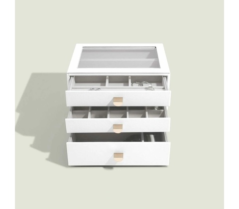 Stackers šperkovnice Pebble White Classic set 3v1