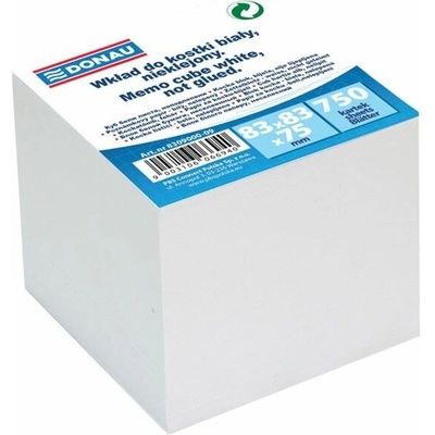 DONAU Bloček kocka nelepená 83x83x75 mm biela