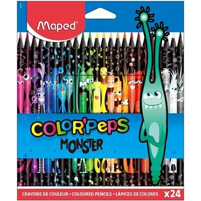 Maped Color' Peps Monster bezdrevné pastelky 24 ks