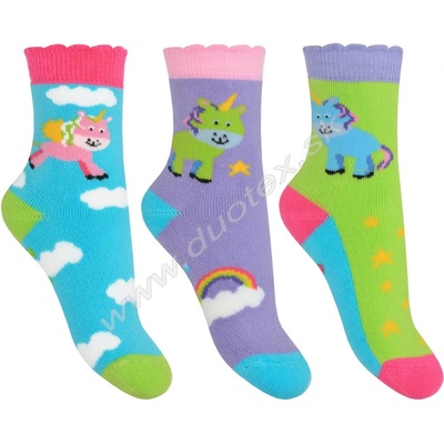 SOCKS4FUN Zimné ponožky W-5173-jednorozec-2 k.2