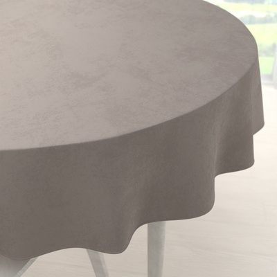 Biante Veľký zamatový okrúhly obrus Velvet Premium SVP-015 Latte Ø 240cm
