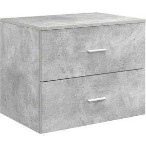 vidaXL Шкаф за баня с монтаж на стена Бетонно сиво 62, 5 x 44, 5 x 50 см (890329)