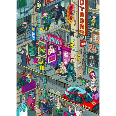Grafika Cyberpunk 500 dílků