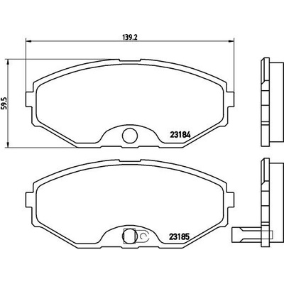 Sada brzdových platničiek, vždy 4 kusy v sade BREMBO P 56 045 (P56045)