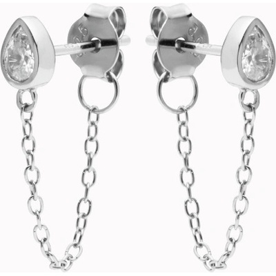 ELINE ROSINA Náušnice Drop Chain silver OOR800134