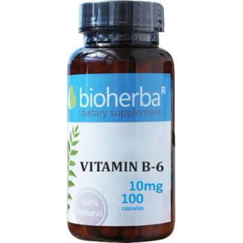 Image 1 of Bioherba Vitamin B-6 10 mg | Pyridoxine [100 капсули]