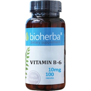 Bioherba Vitamin B-6 100 mg | Pyridoxine [100 капсули]