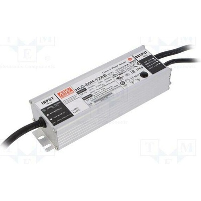 MEAN WELL HLG-80H-12AB Napájecí zdroj: spínaný; LED; 60W; 12VDC; 3÷5A; 90÷305VAC; IP65