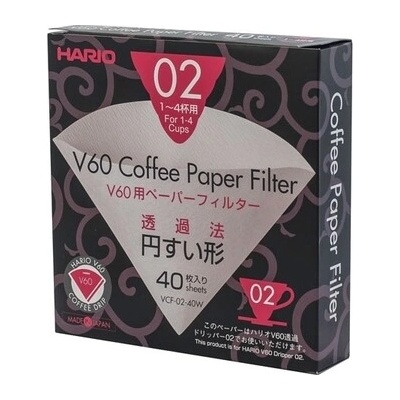 Hario V60-02 Dripper filter papier 40ks