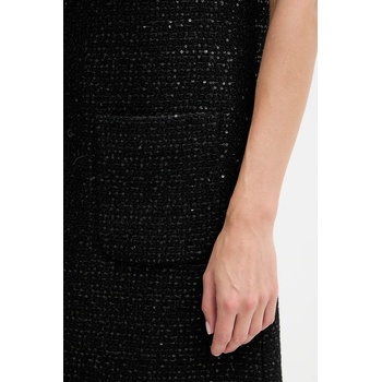 Luisa Spagnoli Рокля Luisa Spagnoli в черно къса със стандартна кройка 542368 (542368)
