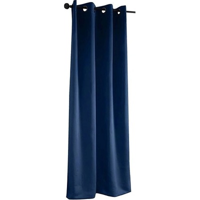 Mybesthome Sierra Blackout Zatemňovací závěs s kroužky, 135 × 250 cm, modrý, 1 ks