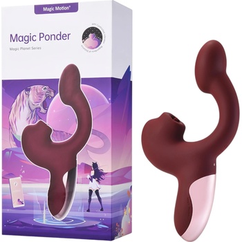 Image 1 of Magic Motion Magic Ponder - вибратор с клиторен стимулатор 2в1 - бордо