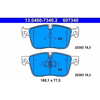 ATE 607340 Sada brzdových doštičiek 13.0460-7340.2