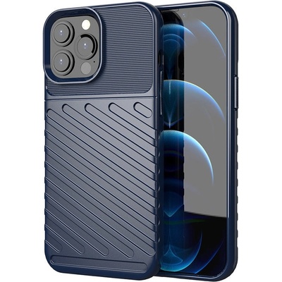 HQWear Калъф Silicone Thunder Case Flexible Tough Rugged, за iPhone 13 Pro Max, син (5907769328329)