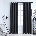 Pure Line Home Плътни завеси в цвят антрацит с метални халки, 2 бр. , 140 x 175 см - zalegloto - 63,96 лв