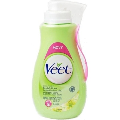 Veet depilační krém Bambucké Máslo & Lilie suchou pokožku pumpička 400 ml – Zbozi.Blesk.cz