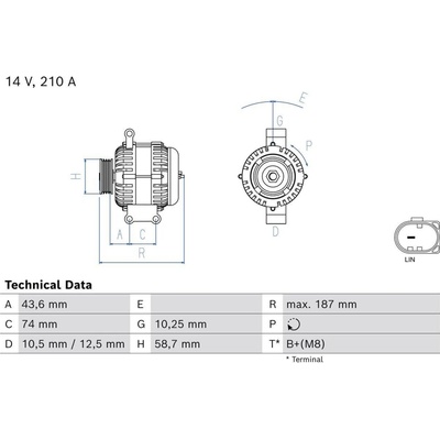 Alternátor BOSCH 0 986 085 670