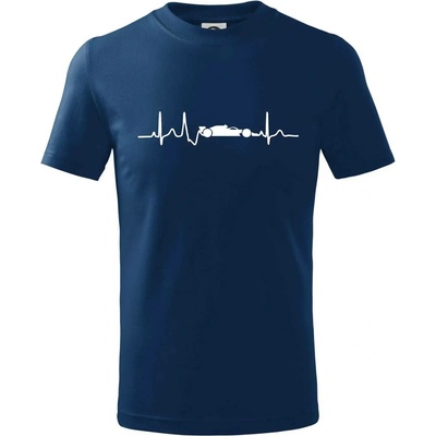 EKG formule tričko dětské bavlněné Půlnoční modrá