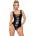 Латексово боди с преден и заден цип, размер L - LateX Body Black (29013401041)