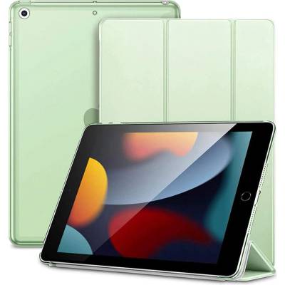ESR Ascend Trifold Case - полиуретанов калъф с поставка за iPad 9 (2021), iPad 8 (2020), iPad 7 (2019) (светлозелен)