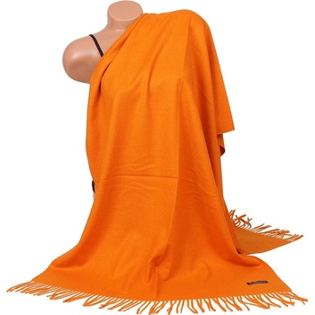 Image 1 of Свеж кашмирен шал в жълто-оранжев цвят с ресни