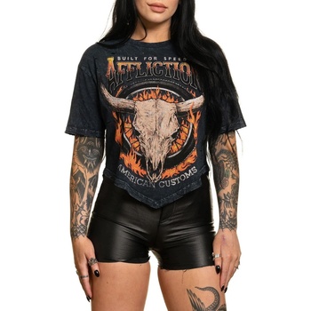 AFFLICTION дамска тениска affliction - ac midwest run - aw26353-bklv