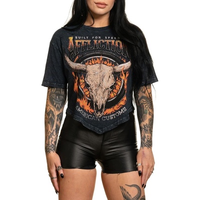 AFFLICTION дамска тениска affliction - ac midwest run - aw26353-bklv