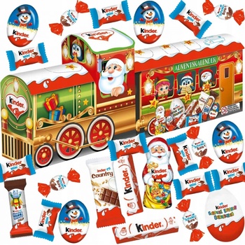 ADVENTNÝ KALENDÁR KINDER VLAK 3D MIKULÁŠ VIANOCE 2023 ROZKLADACÍ