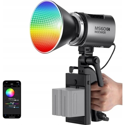 Neewer MS60C LED RGB 65W RGBWW CRI97 2700-6500K Bowens NP-F Video Pro světlo